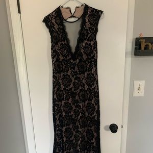 Flattering lace evening gown